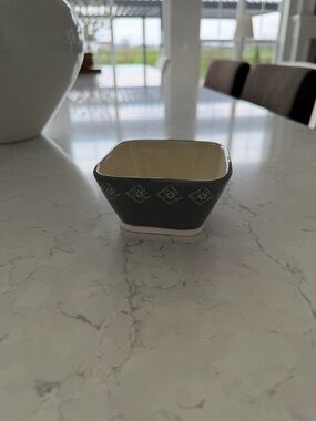 Threshold Gray Square Stoneware Bowl